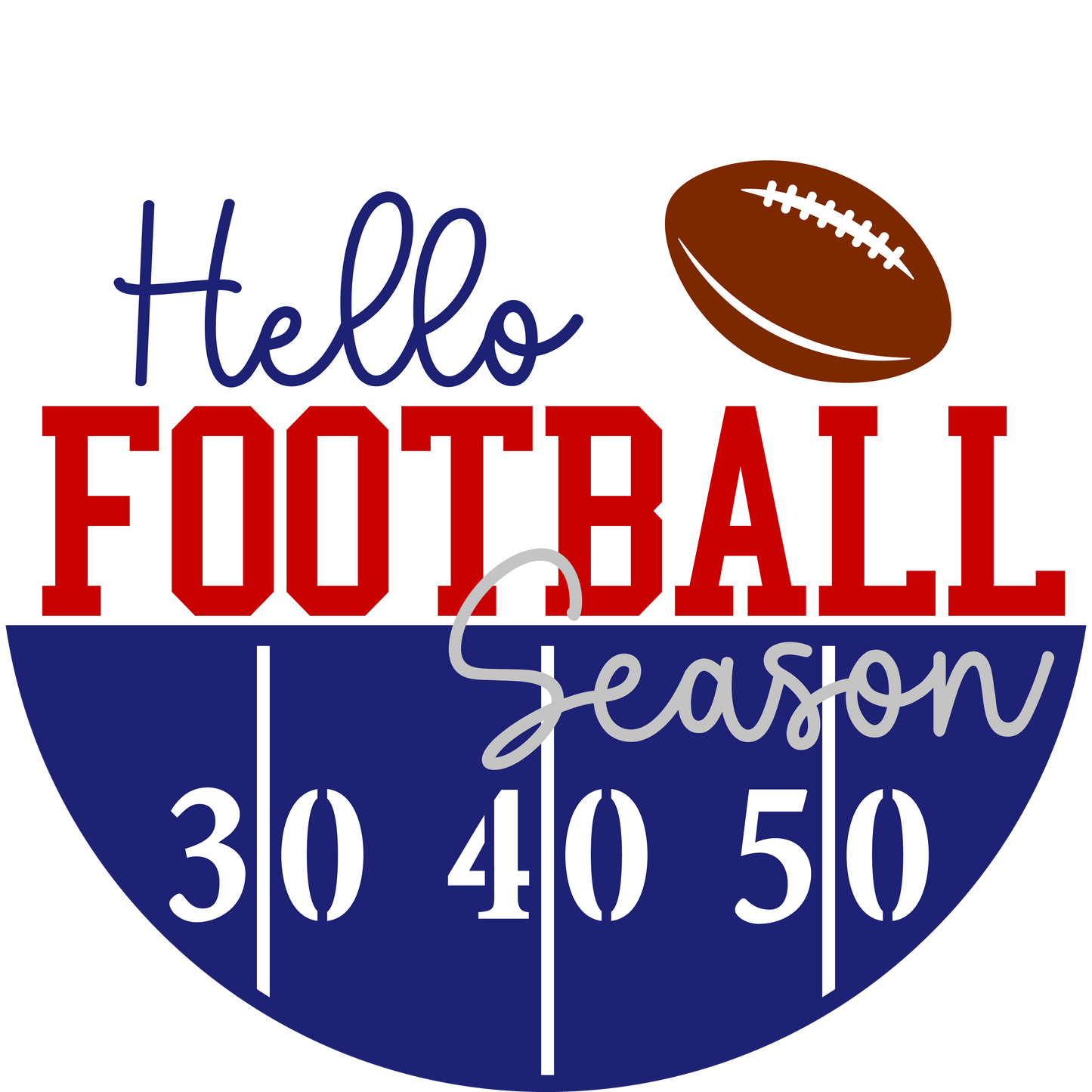 Hello Football Season Wood Sign Kit | DIY Laser-Cut Sign