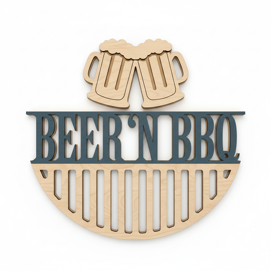 Beer N BBQ flat lay