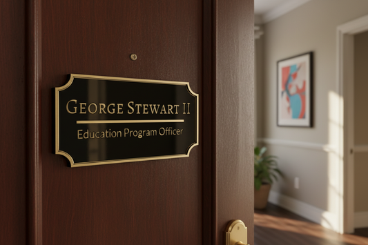 Office Door Name Plate on Door