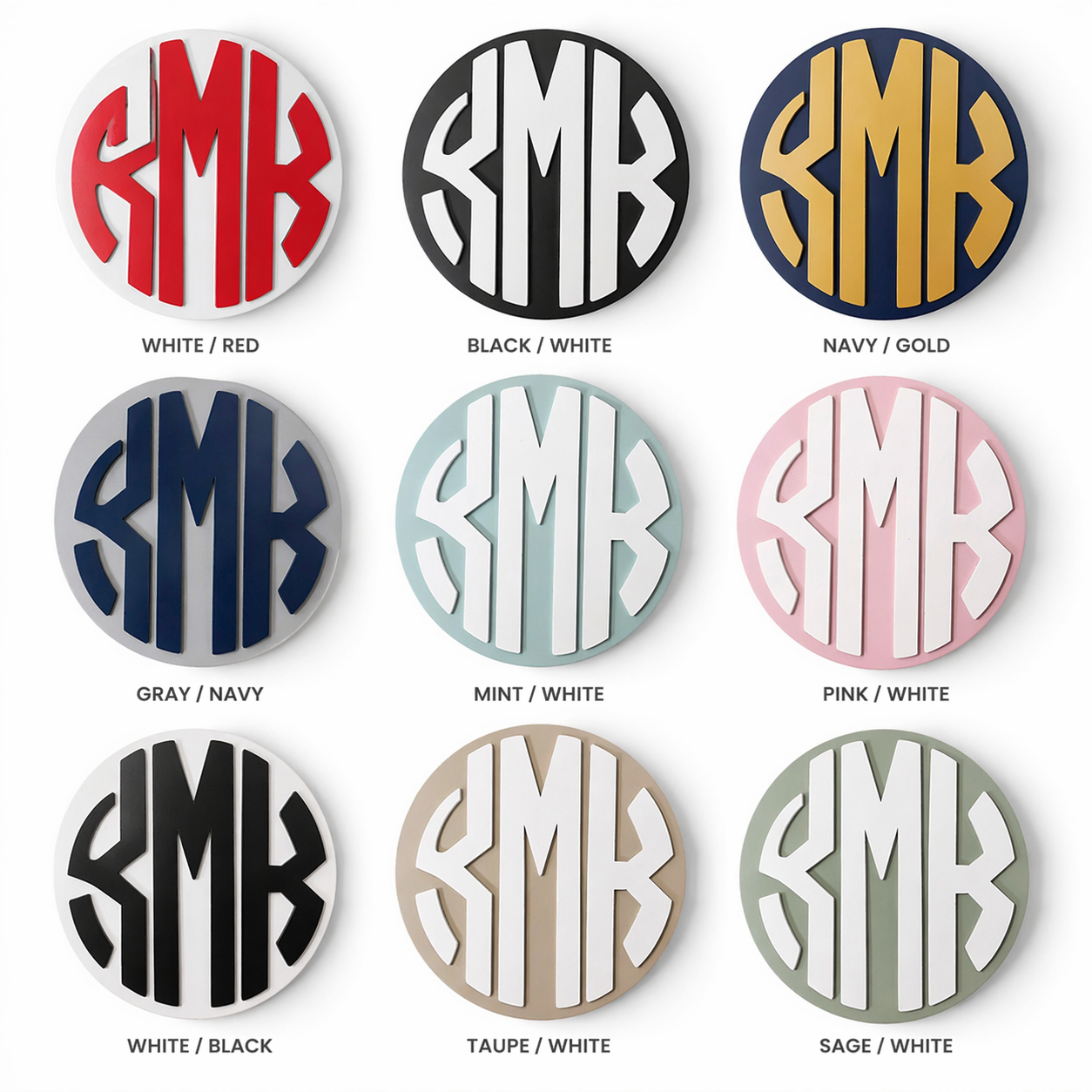 Block Monogrammed 3D Nursery Wall Sign