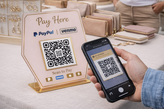 Acrylic QR Code Display Sign