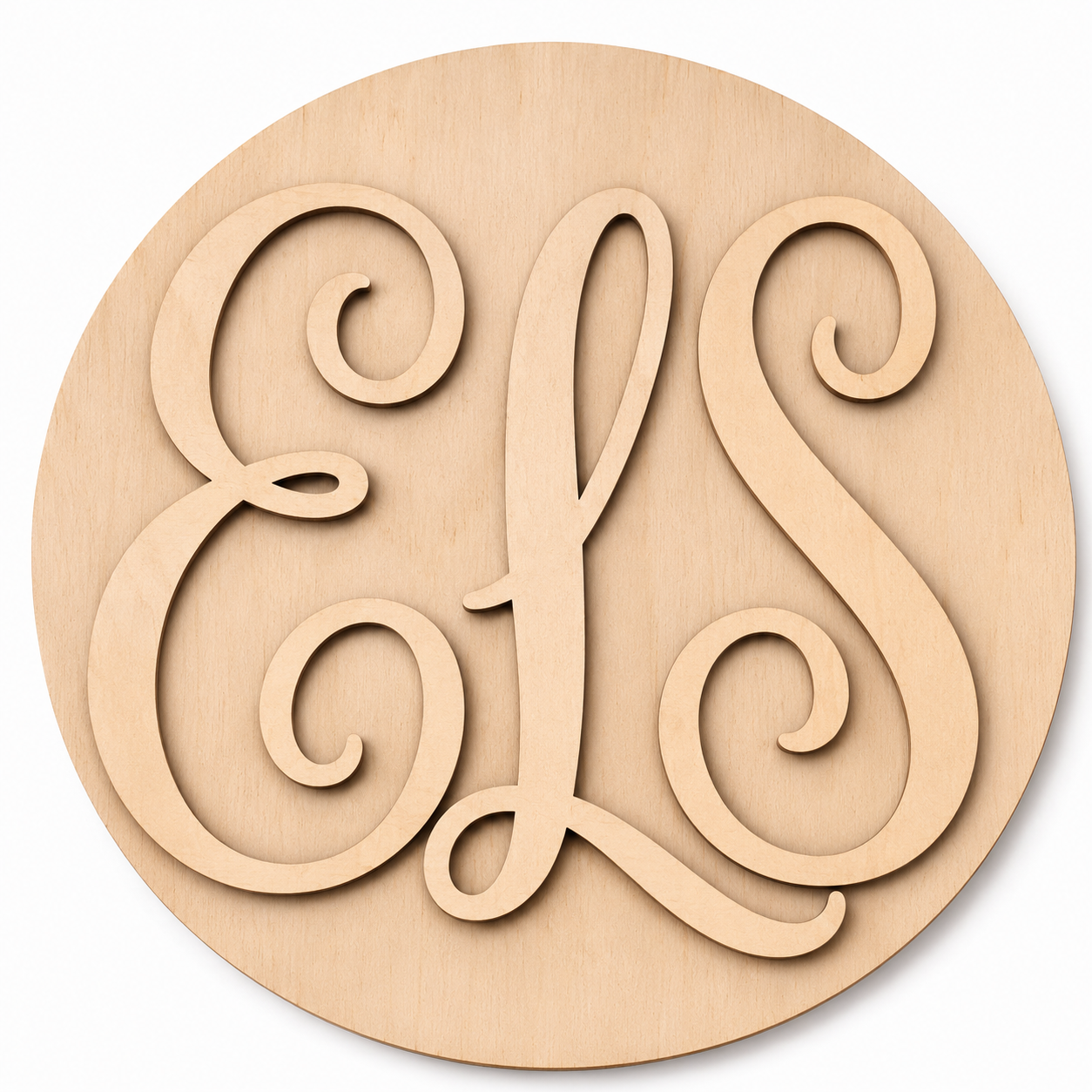 Interlocking Vine Monogram Wood Sign Kit | DIY Laser-Cut Sign