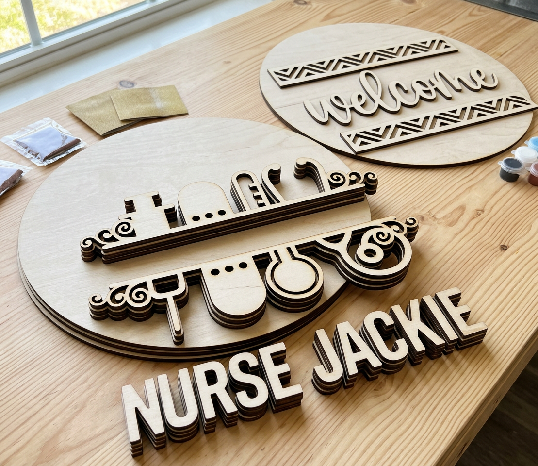 Personalized Nurse DIY Wood Sign Kit | Custom Name | Medical Professional Gift