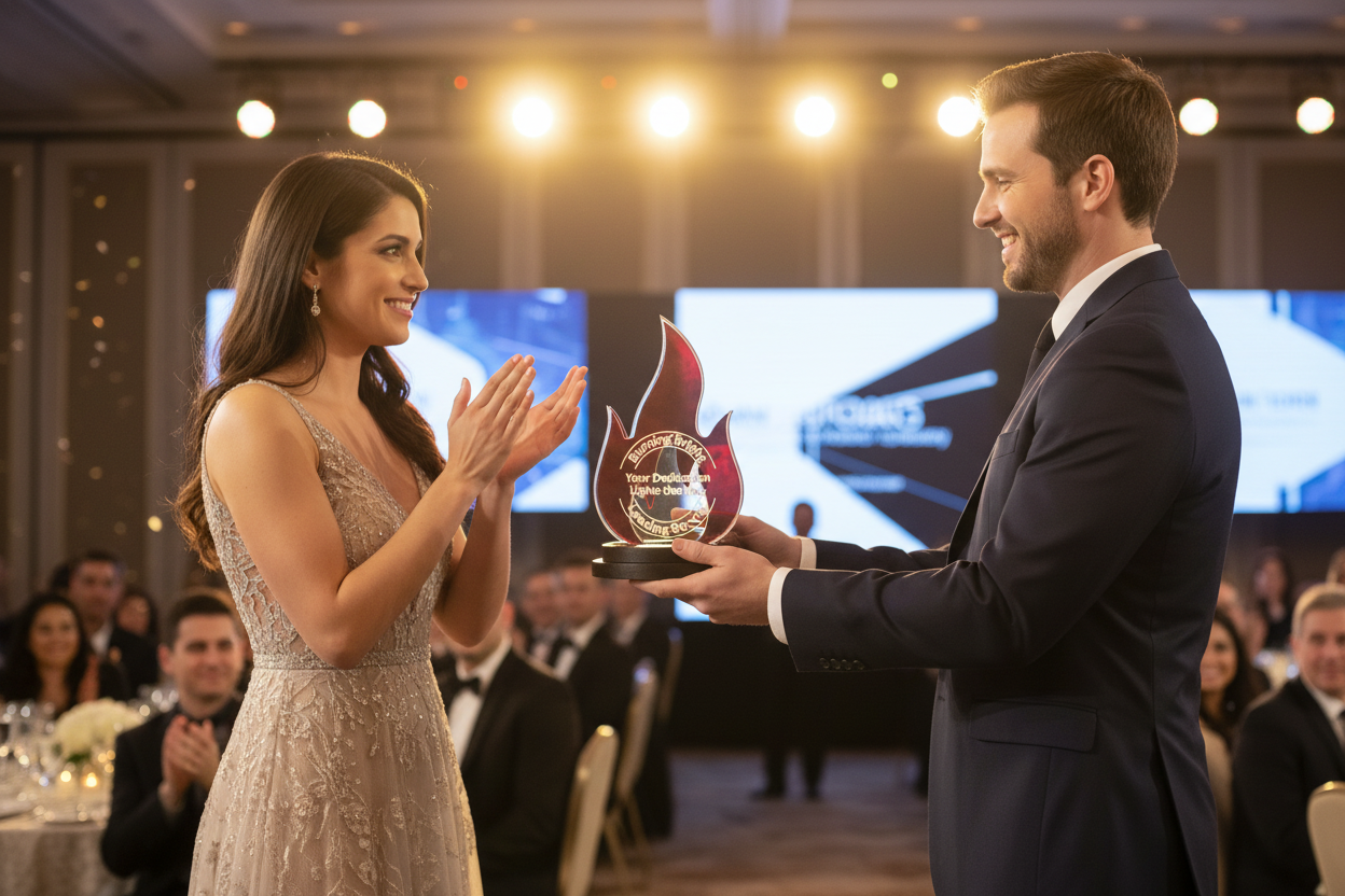 Flame Award presentation scene