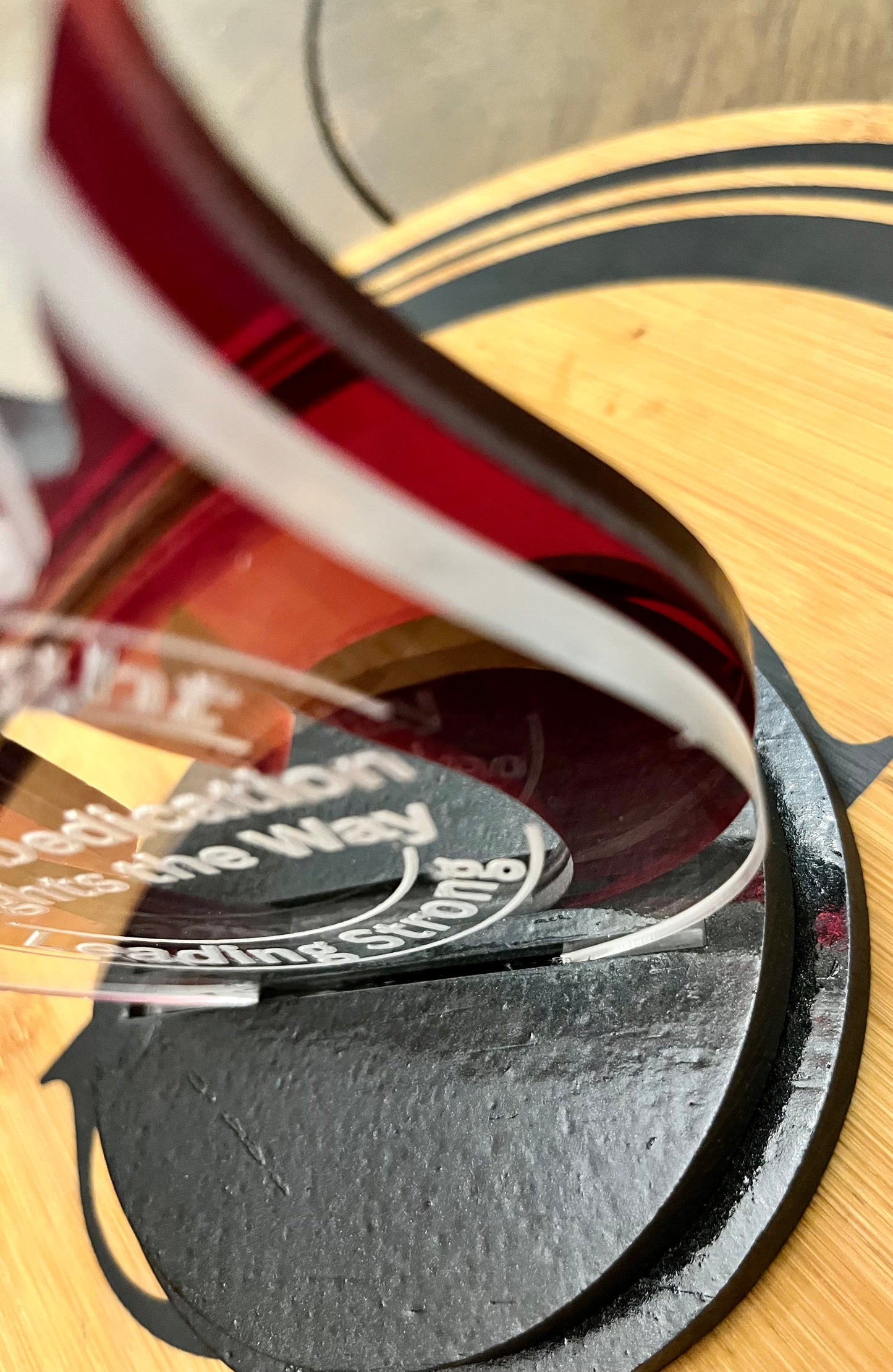 Flame award close up