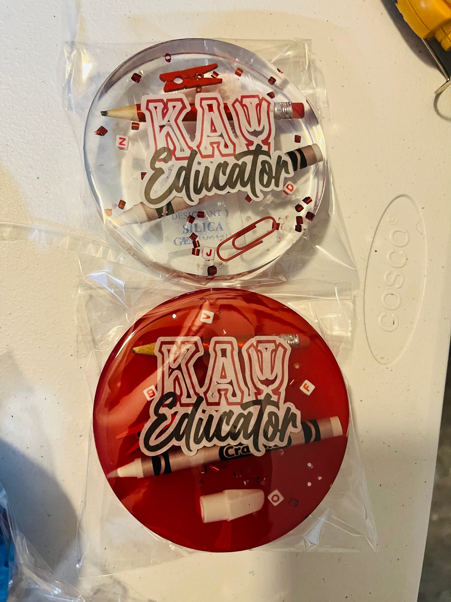 Divine 9 Greek Educator Resin Coaster | Personalized Teacher Gift