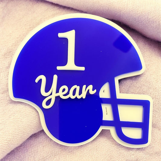 Interchangeable Football Helmet Baby Month-to-Month Milestone Photo Prop