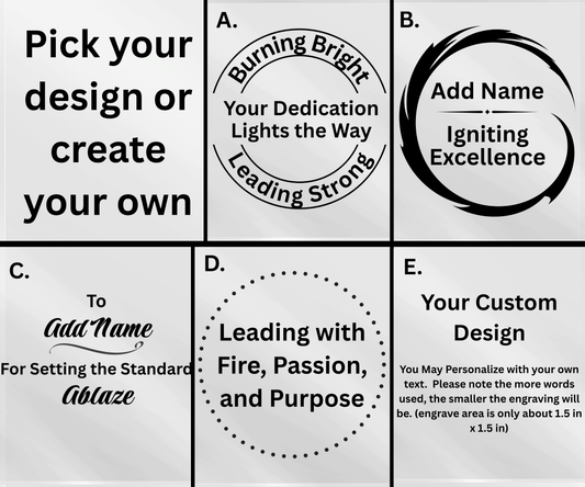 Ignite Flame Award – Personalized Acrylic Recognition Piece