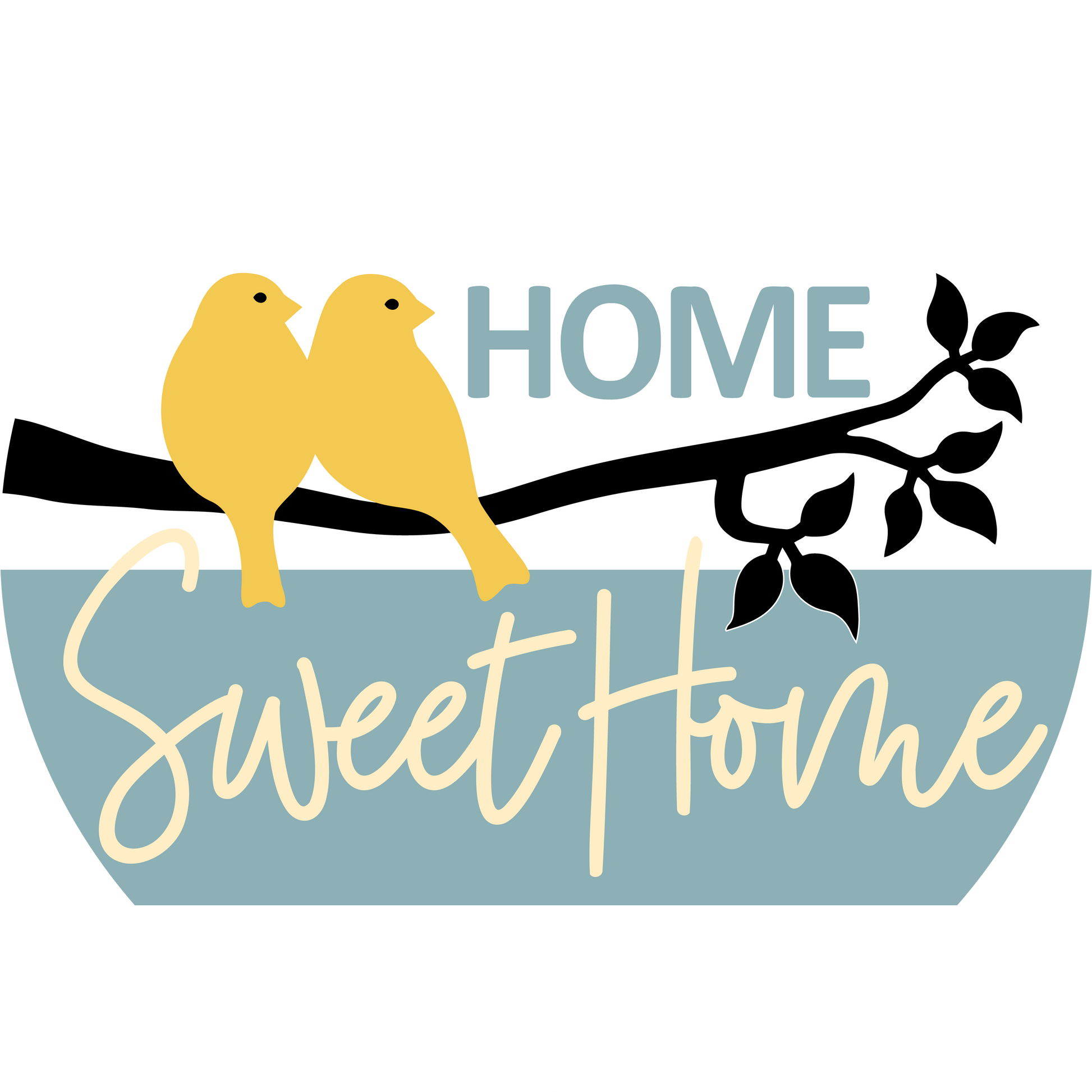 Home Sweet Home Lovebirds DIY wood sign kit design mockup