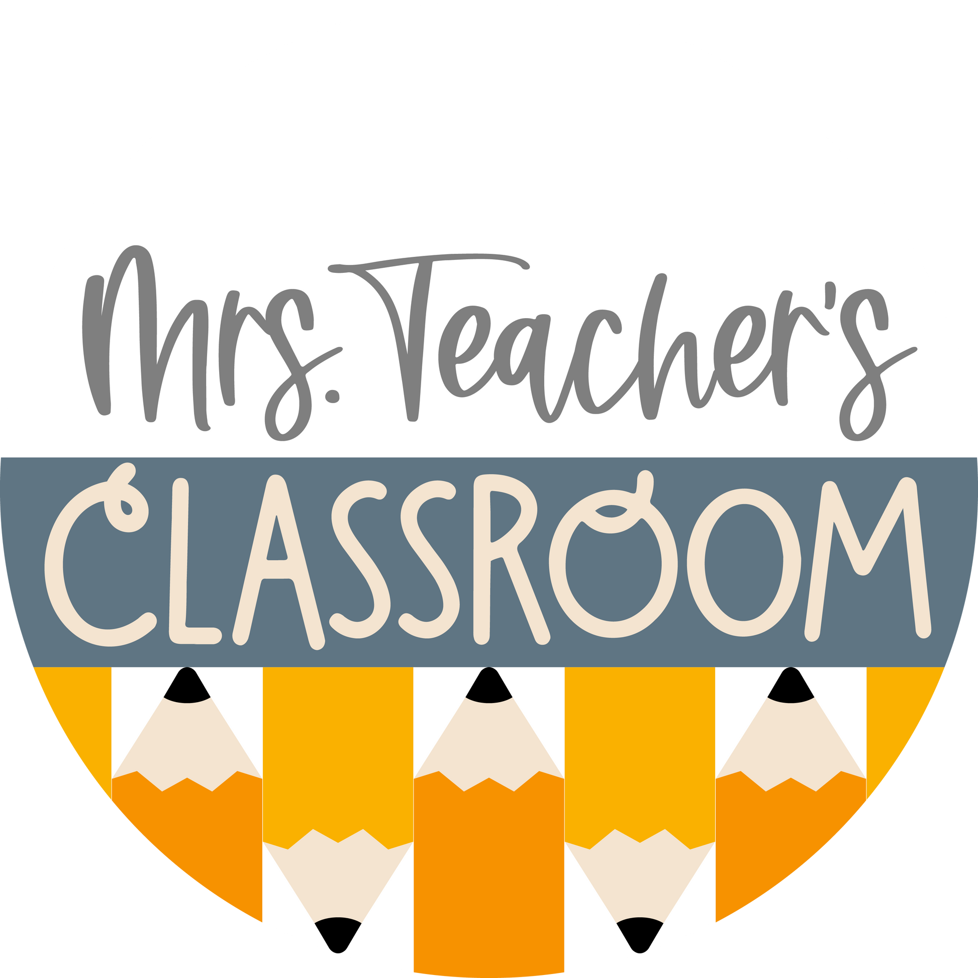 Mrs. Teacher's Classroom DIY wood sign kit design