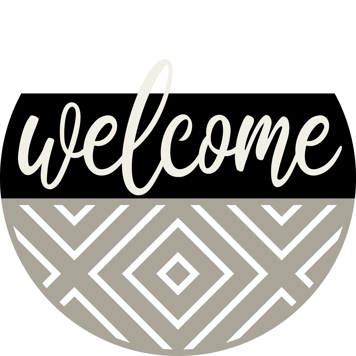 Welcome Diamond Geo DIY wood sign kit design mockup