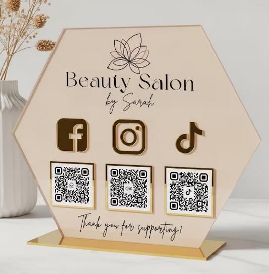 Acrylic QR Code Display Sign
