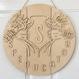 SPEDucator Superhero DIY wood sign kit unfinished blank