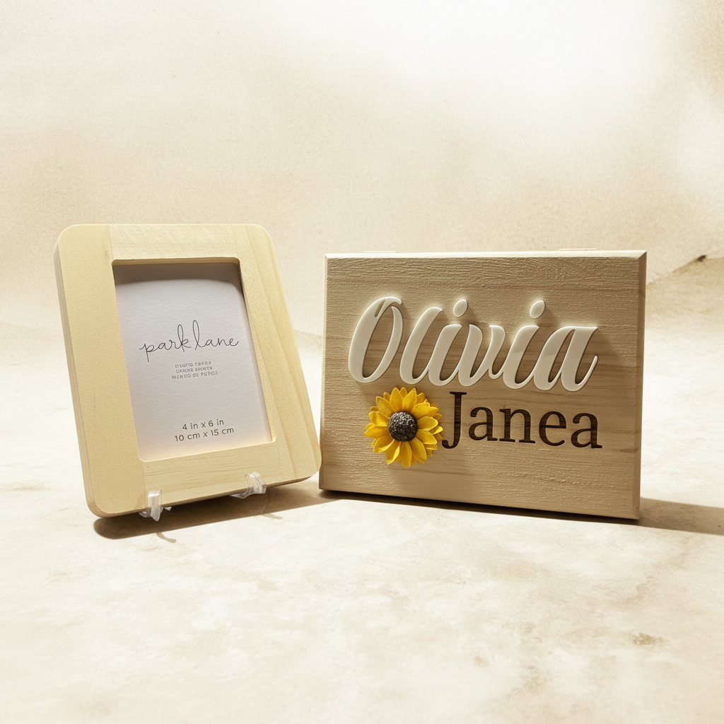 Baby Keepsake Box & Frame Set