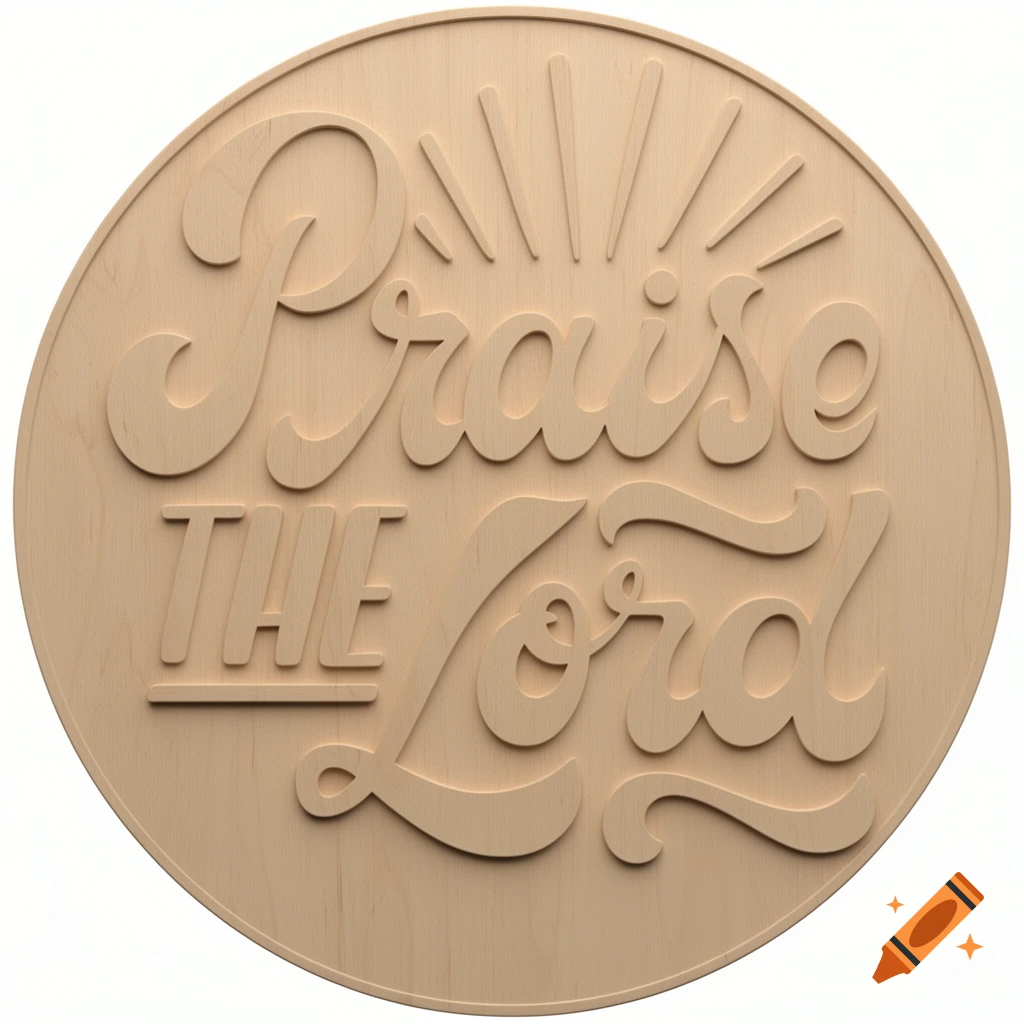 Praise the Lord DIY Wood Sign Kit | Round Wall Sign