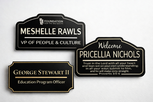 Custom Office Door Name Plate - Wood & Acrylic | Fully Personalized