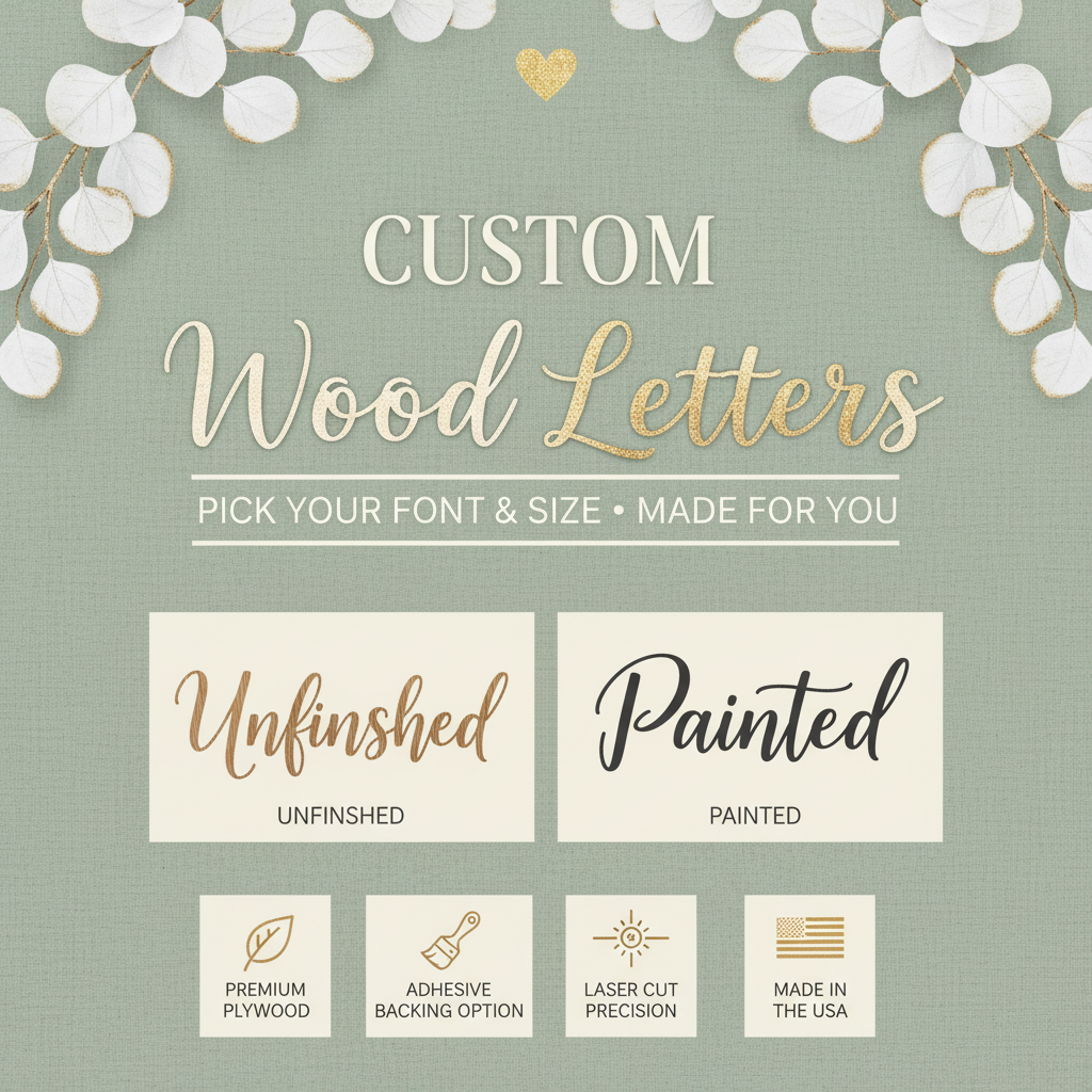 Custom Wood Letters Card - Updated