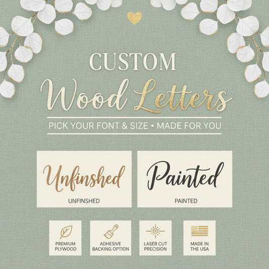 Custom Wood Letters Card - Updated