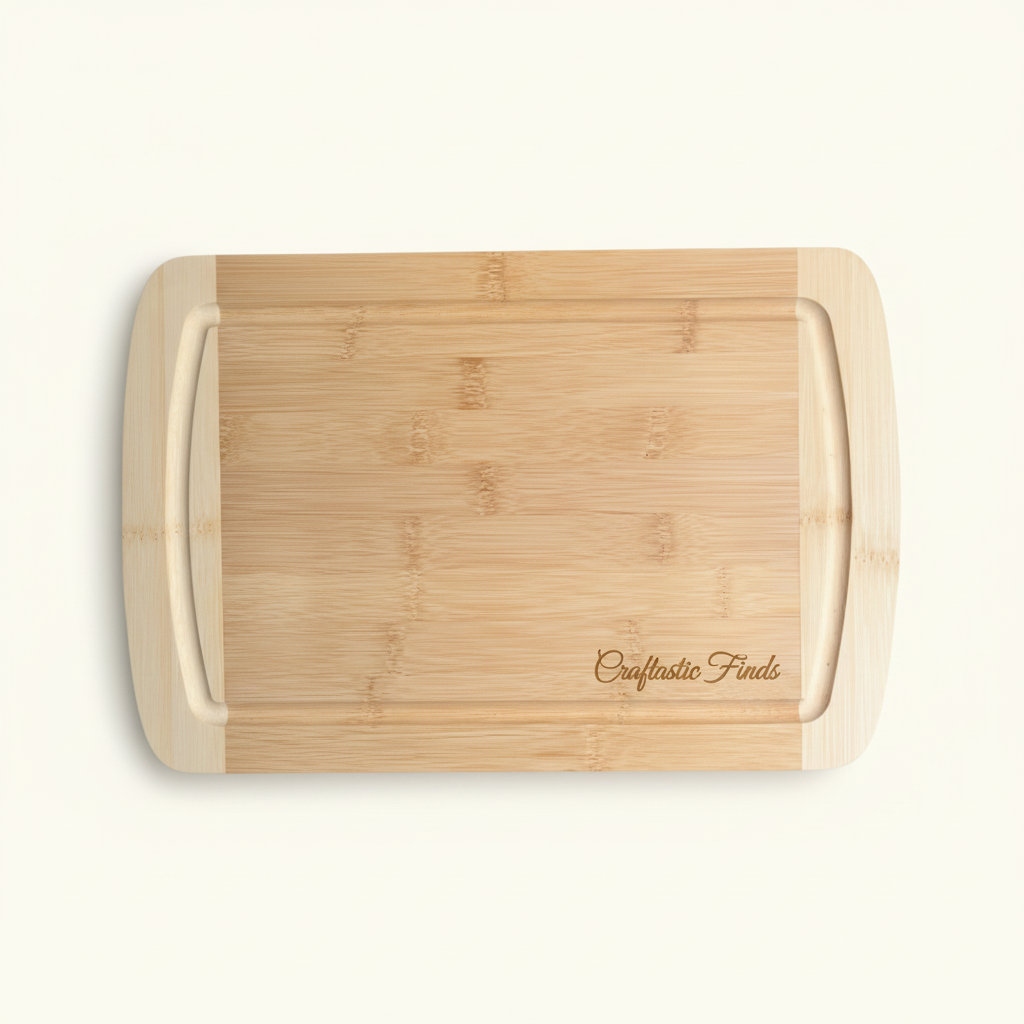 two toned Cutting board with corner logo