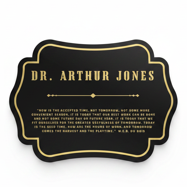 Dr. Arthur Jones recognition plaque