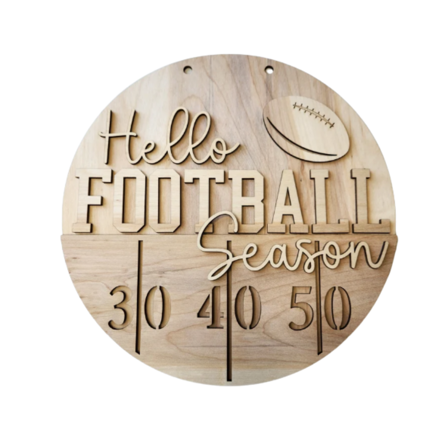 Hello Football Season Wood Sign Kit | DIY Laser-Cut Sign