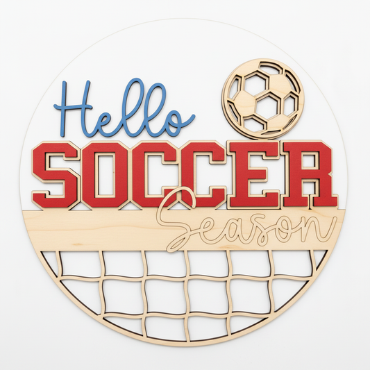 Hello Soccer Season flat lay