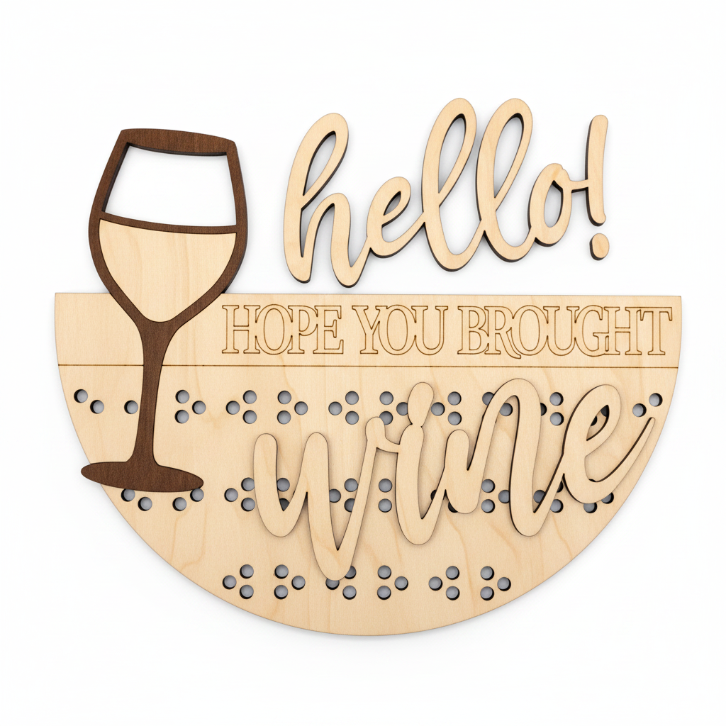 Hope You Brought Wine flat lay