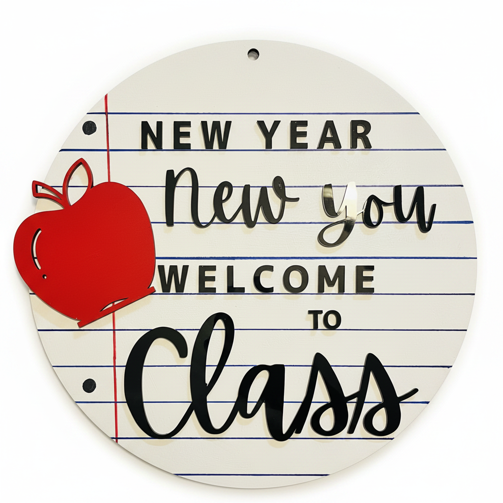 New Year New You Welcome to Class teacher door hanger - professional product photo