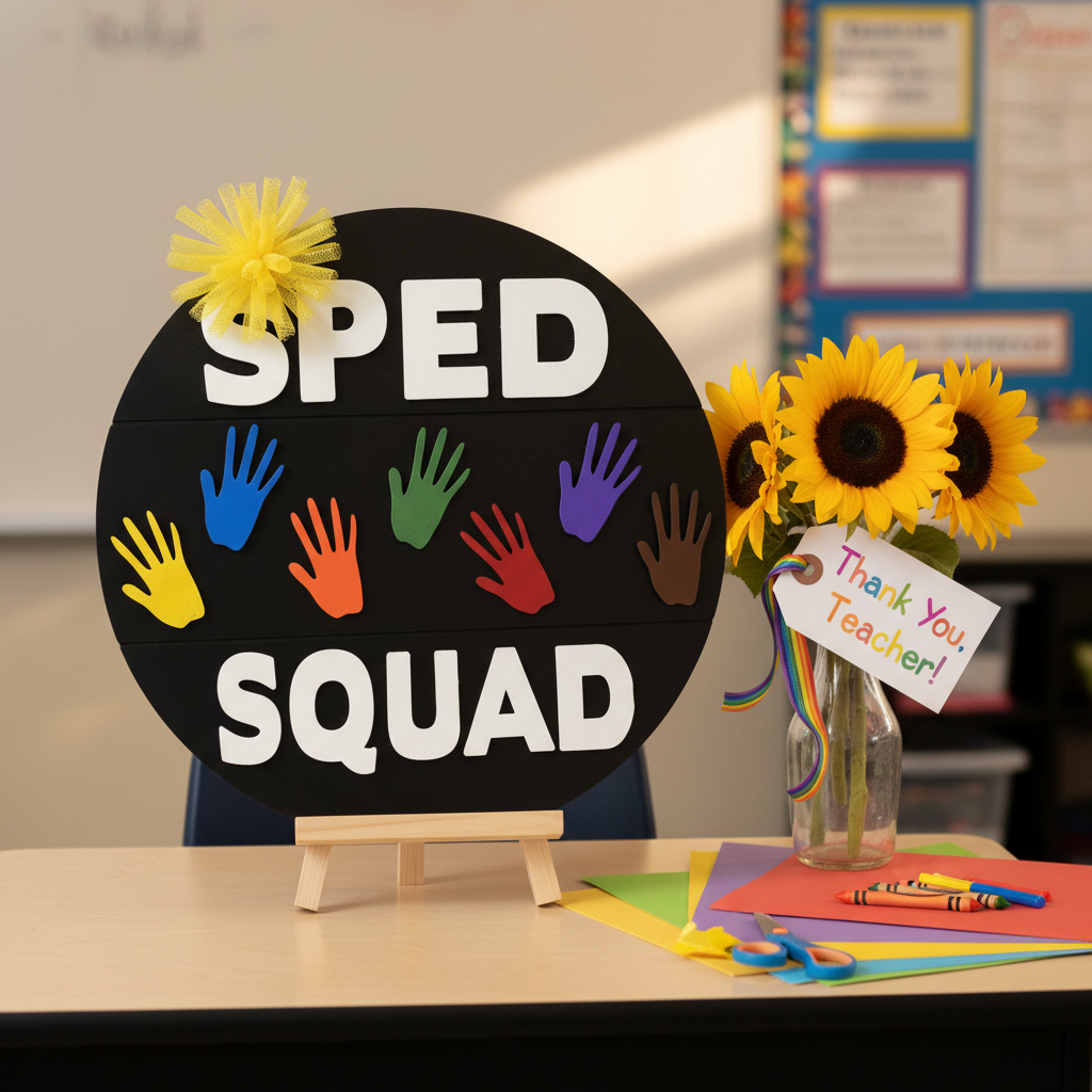 SPED Squad sign as teacher appreciation gift