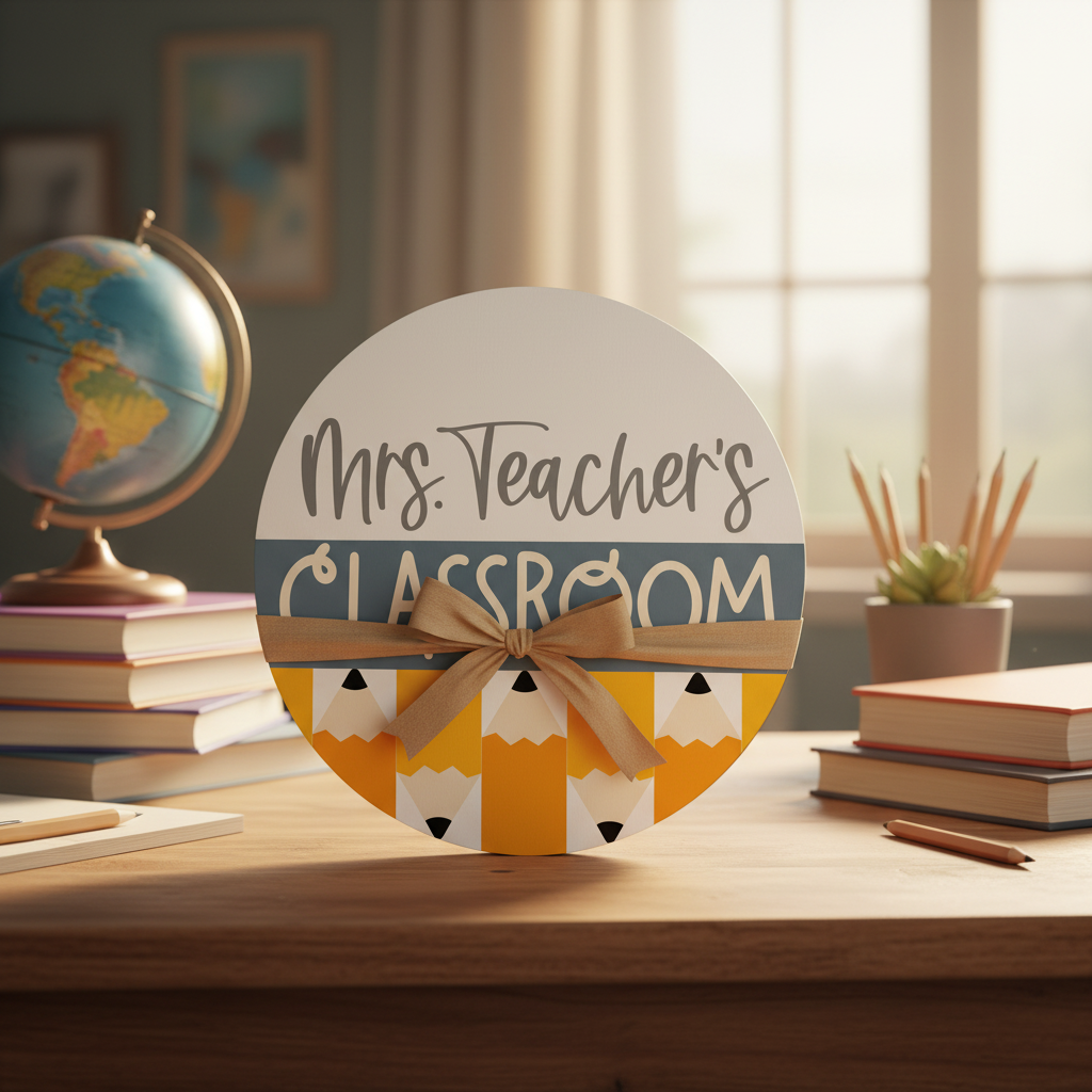 Mrs. Teacher's Classroom sign as teacher gift