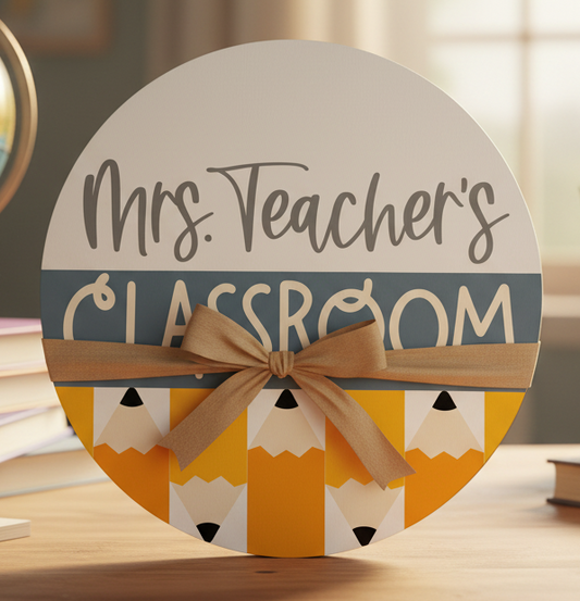 Mrs. Teacher's Classroom sign as teacher gift