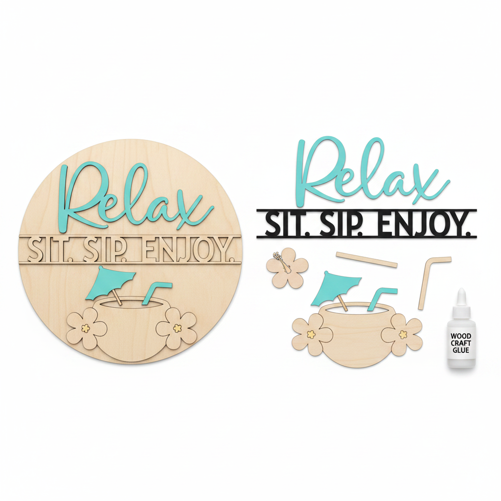 Relax Sit Sip Enjoy kit breakdown
