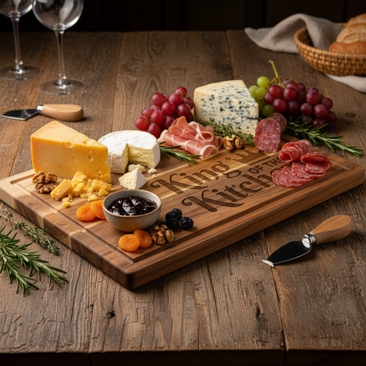 Rustic charcuterie styling