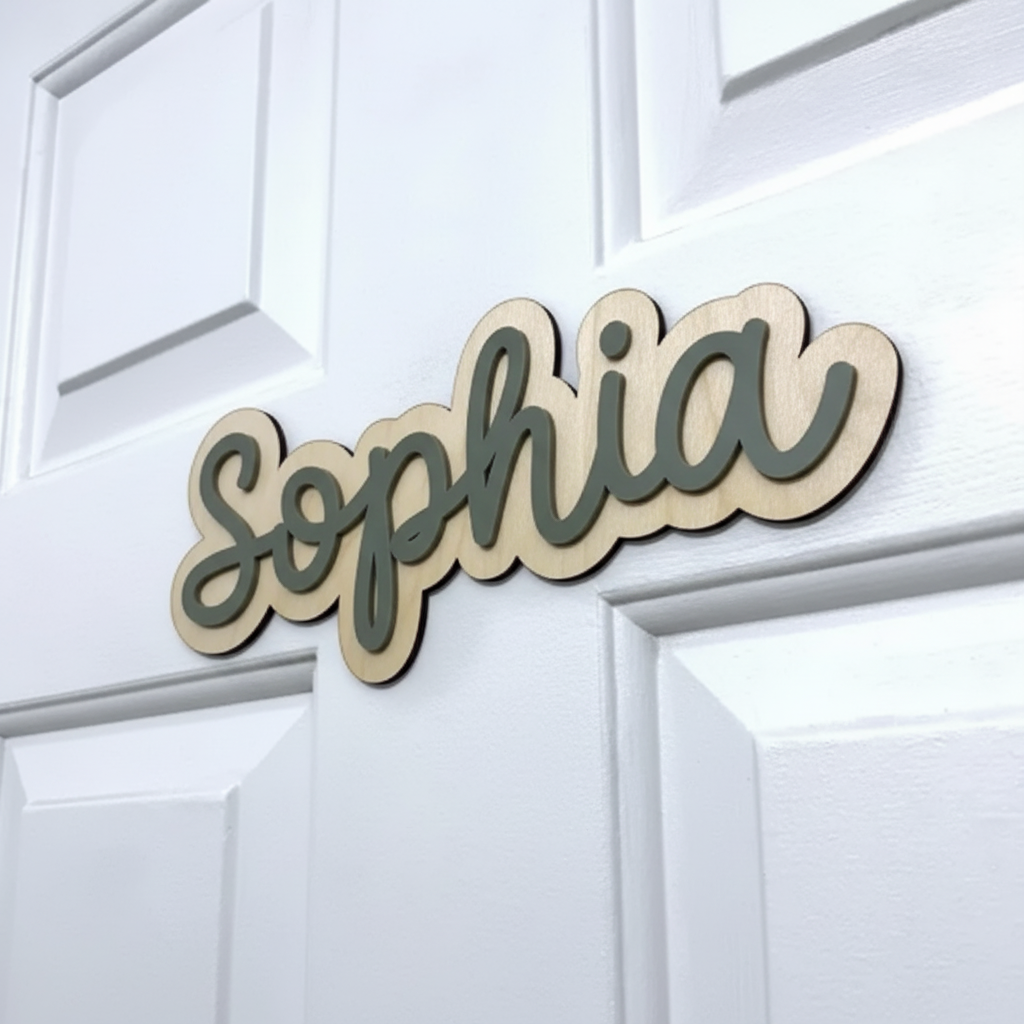 Sophia name sign on door