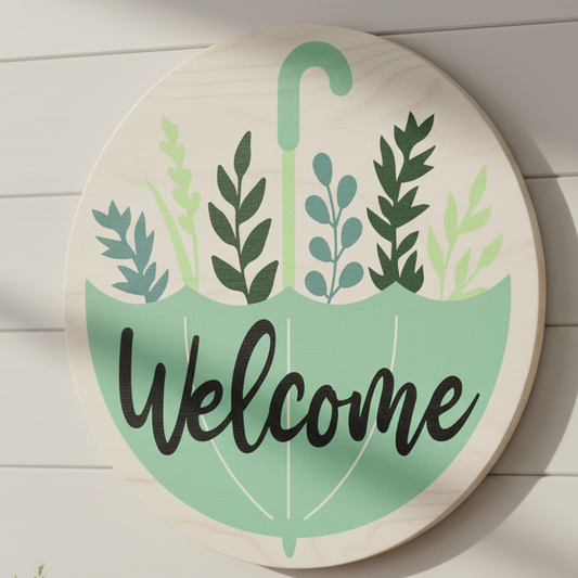 Welcome Botanical Umbrella finished